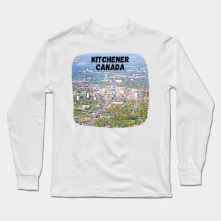 Kitchener Canada Skyline Painting Long Sleeve T-Shirt